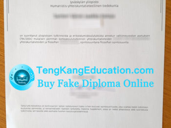 于韦斯屈莱大学毕业证University of Jyväskylä diploma