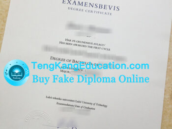 吕勒奥理工大学文凭Luleå tekniska universitet diploma