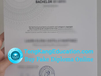 多特蒙德应用科学大学文凭Fachhochschule Dortmund Urkunde