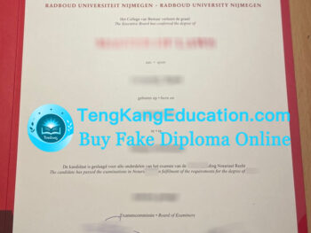 拉德堡德大学文凭Radboud Universiteit Nijmegen diploma