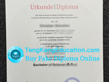 符腾堡州立合作大学毕业证DHBW diploma
