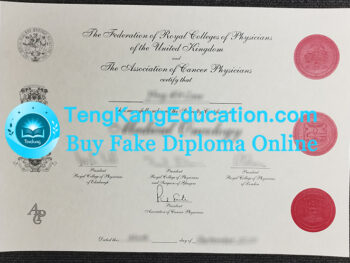 英国皇家内科医师学会联合会证书FRCP certificate