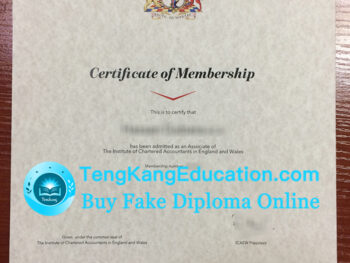英格兰及威尔士特许会计师协会证书ICAEW certificate