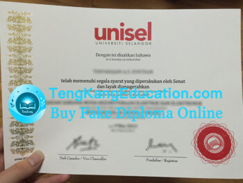 雪兰莪大学毕业证University of Selangor diploma