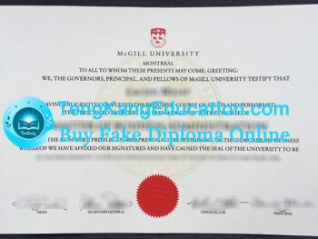 麦吉尔大学毕业证McGill University diploma