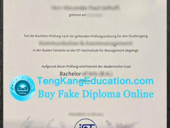 IST管理大学毕业证IST-Hochschule für Management Urkunde