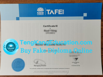 TAFE NSW证书, TAFE NSW Certificate