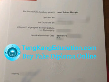 奥格斯堡应用科技大学毕业证Hochschule Augsburg Urkunde
