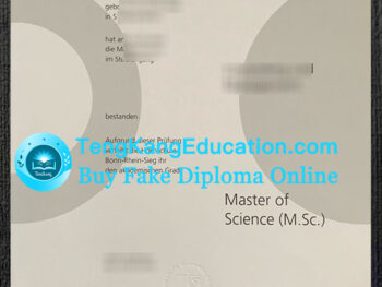 波恩-莱茵-锡格应用技术大学文凭Hochschule Bonn-Rhein-Sieg Urkunde