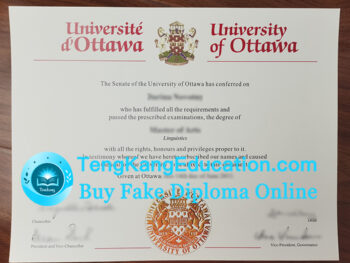 渥太华大学毕业证, University of Ottawa diploma