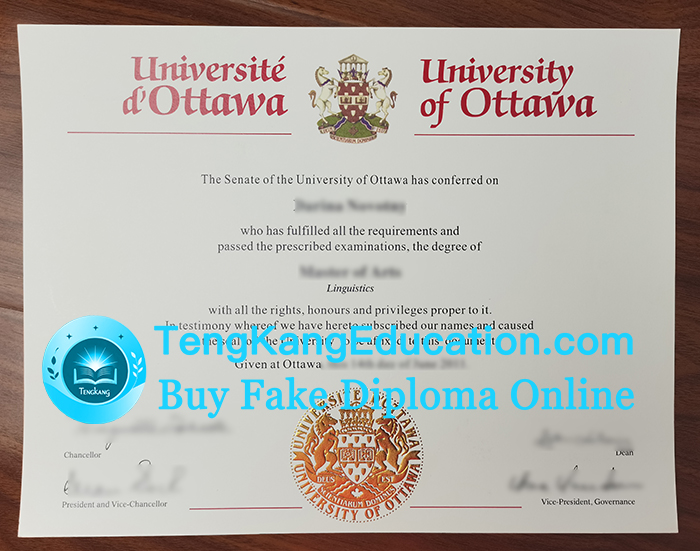 渥太华大学毕业证, University of Ottawa diploma