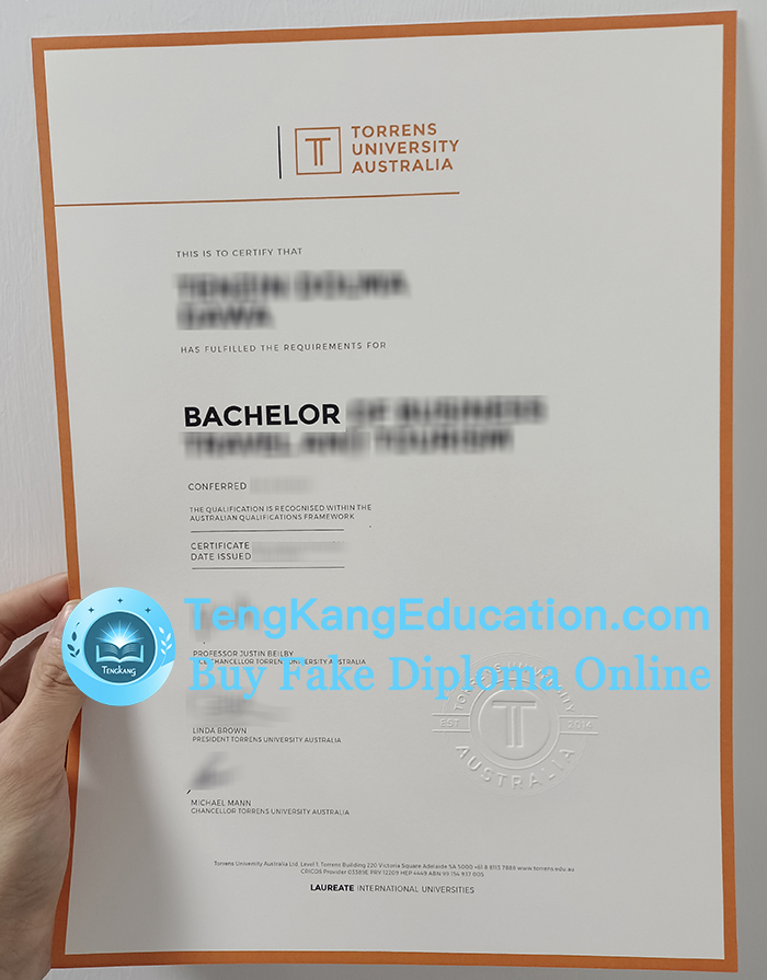 澳大利亚托伦斯大学毕业证, Torrens University Australia diploma