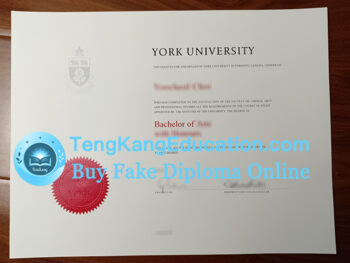 约克大学毕业证, York University diploma