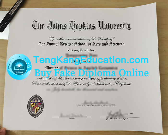 约翰斯·霍普金斯大学毕业证, Johns Hopkins University diploma