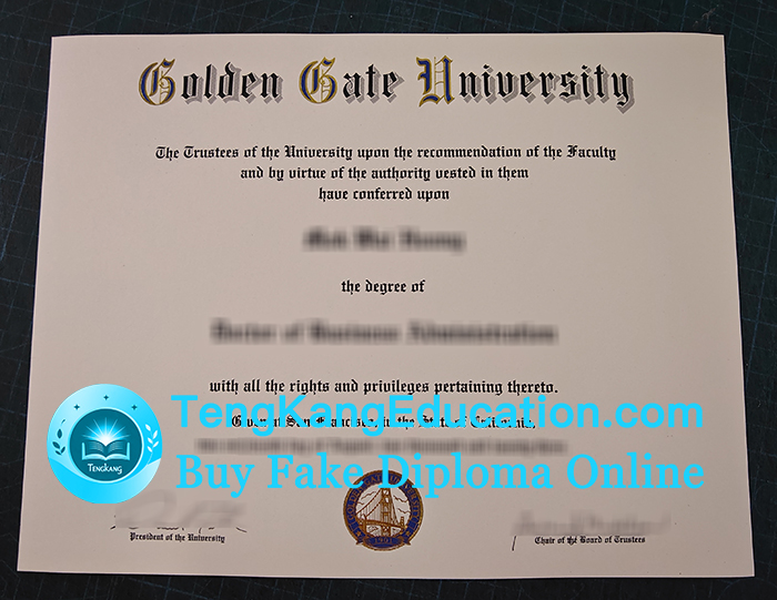 美国金门大学毕业证, Golden Gate University diploma