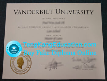范德堡大学毕业证, Vanderbilt University diploma